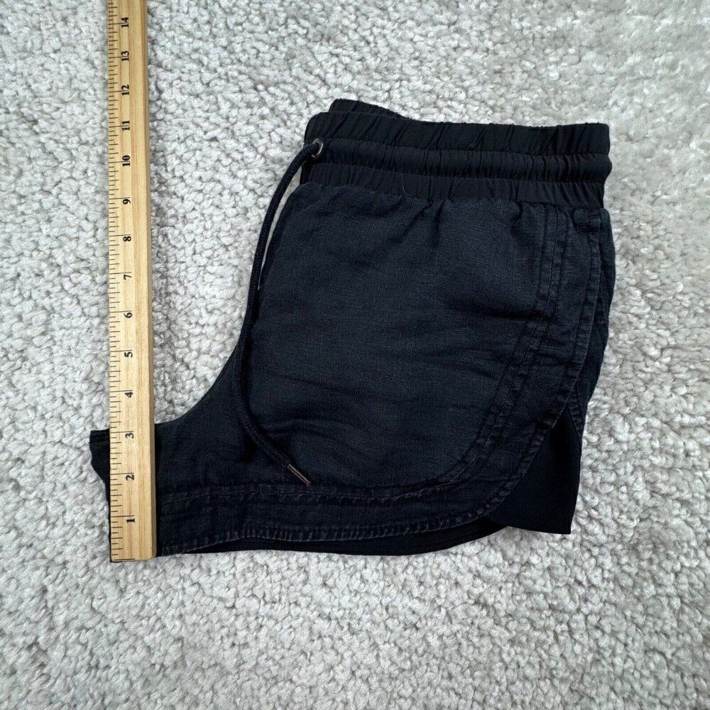 Athleta Beachside Bali Linen Shorts Black - Picture 8 of 9